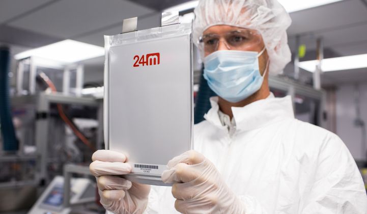24M Raises More Money to Fund Advanced Lithium-Ion Manufacturing
