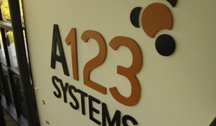 A123 “Temporarily” Lays Off 125 in Michigan