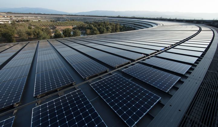 Apple reached its own all-renewables target last year.