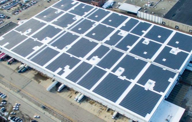 A Borrego Solar installation at the University of Massachusetts.