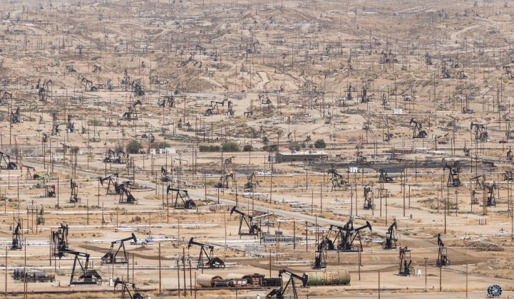 Not-so-green dreams: An oil field in Kern County, California.