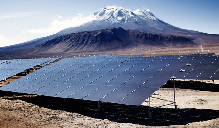 Solar power prices in Chile have become highly competitive.