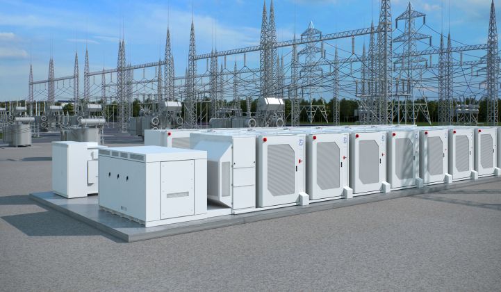 Fluence's cube design is intended to speed up delivery for large-format grid batteries like the system illustrated here. (Image credit: Fluence)