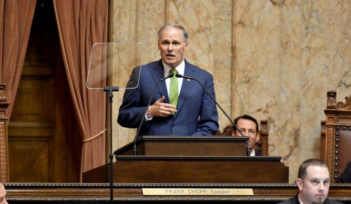 Inslee's proposal would require 100 percent clean electricity by 2035.