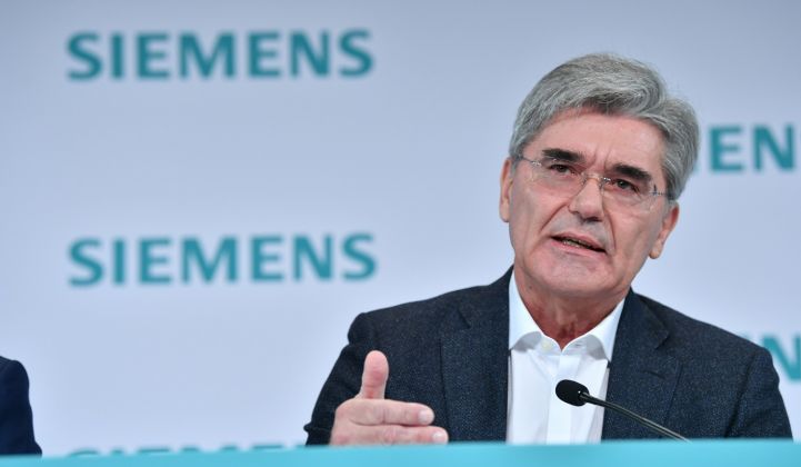 Siemens CEO Joe Kaeser calls SGRE the “cornerstone” of the new Siemens Energy business. (Credit: Siemens)