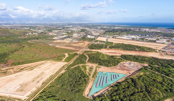 A rendering of the future Kapolei Energy Storage facility, which will enable the shutdown of Hawaii's last coal plant. (Photo: Plus Power)