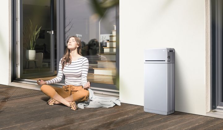 The stronger home battery from LG can back up homes so that power outages don't intrude on one's meditative atmosphere. (Image courtesy of LG Energy Solution)