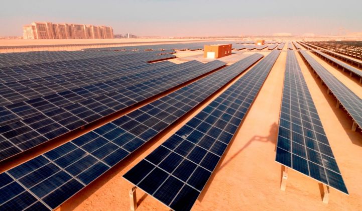 Masdar 10 megawatt solar PV plant in Dubai