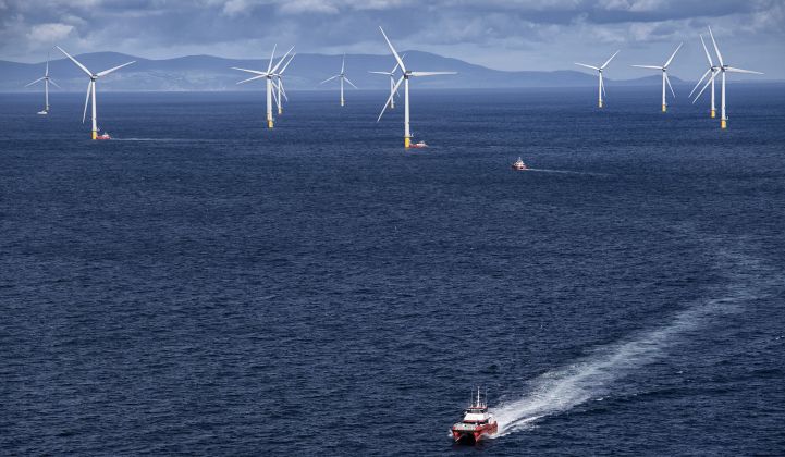 Ørsted's Walney offshore wind farm in the U.K. The British Government has appointed DNV GL to assist it with an offshore grid strategy. (Credit: Ørsted)
