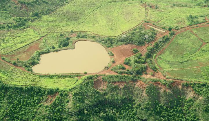 The existing Puu Opae reservoir could become part of a novel solar powered grid storage system on Kauai. (Photo courtesy of KIUC)