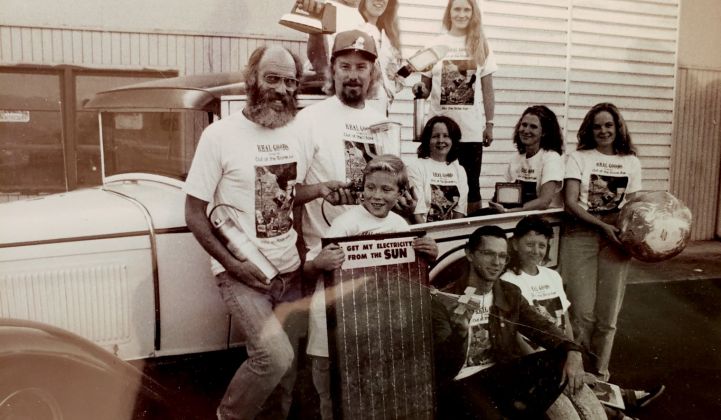 A Real Goods staff photo from 1990, with John Schaeffer second from left. (Photo courtesy of John Schaeffer)