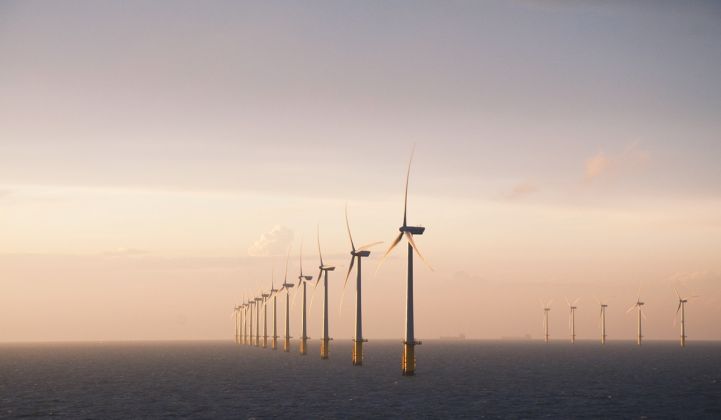 Vattenfall's existing Thanet offshore wind farm, which it hopes to double in size. (Credit: Vattenfall)