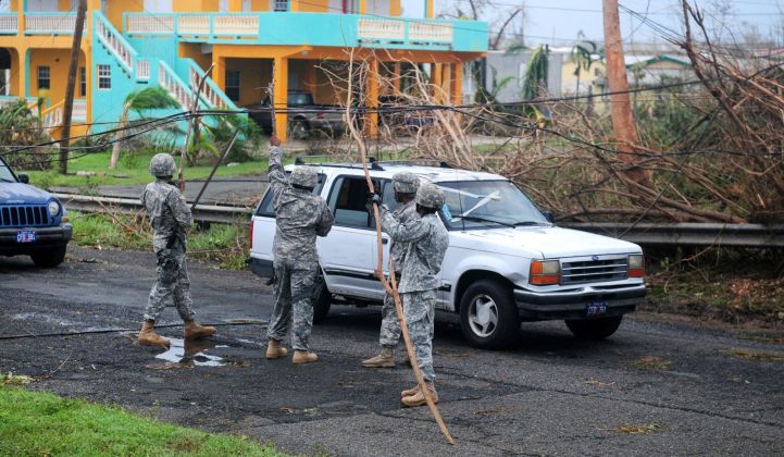 U.S. Virgin Islands electrical wires after Hurricane Maria.