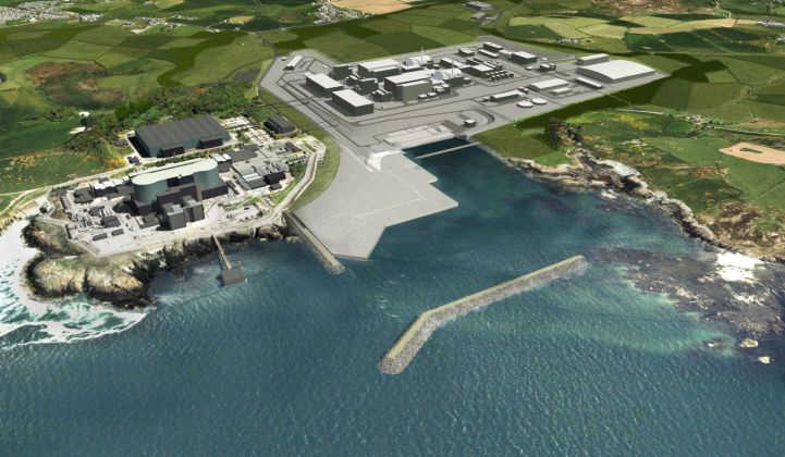 A mock-up of the Wylfa Newydd nuclear power site, which Hitachi says it will hand over to any interested party. (Credit: Horizon Nuclear Power)