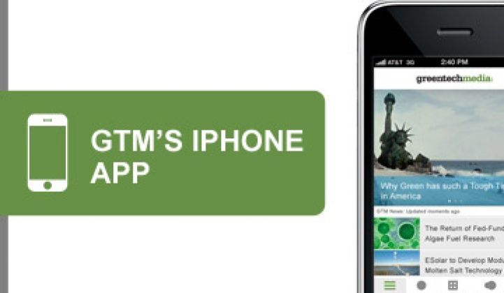 Greentech Media Launches iPhone App