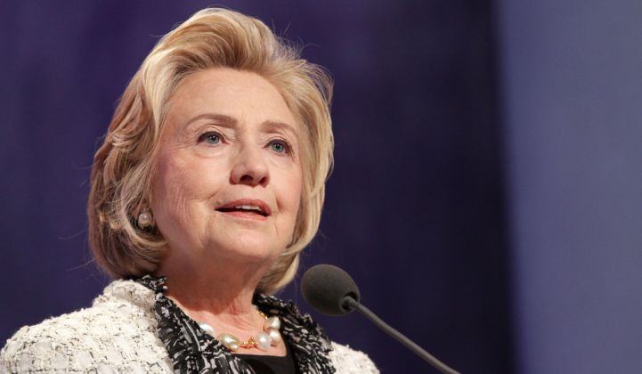 Hillary Clinton: FERC Should Focus More on Climate When Considering Pipelines