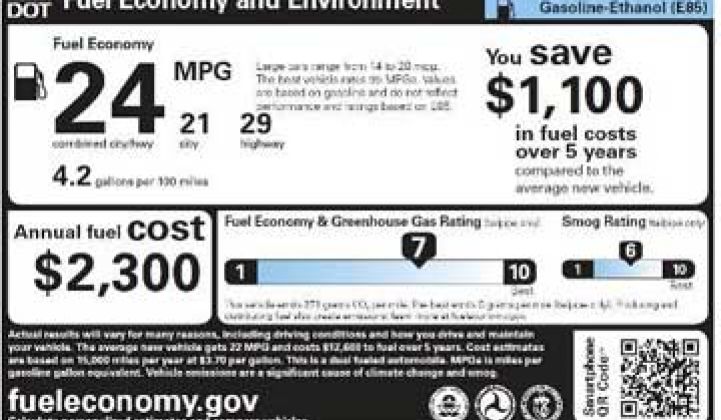 New Fuel Economy Labels May Give a Boost to Electric Vehicles