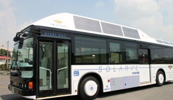 Japanese Firm Equips Public Bus With PV Panels