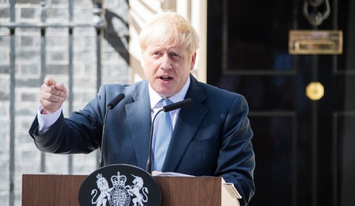 Prime Minister Boris Johnson said the U.K. could be to wind what Saudi Arabia is to oil.