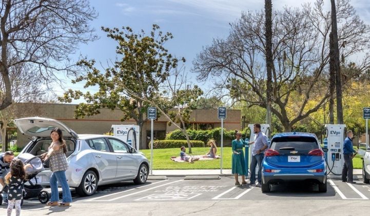 Demand charges are a big problem for EV fast-charging. Finding the right rates to replace them requires a careful balancing act. (Credit: EVgo)