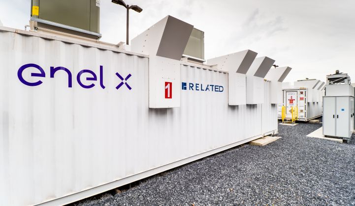 Enel's new battery sits at a shopping mall owned by Related Companies, but its activities serve Con Edison's grid. (Photo credit: Enel X)
