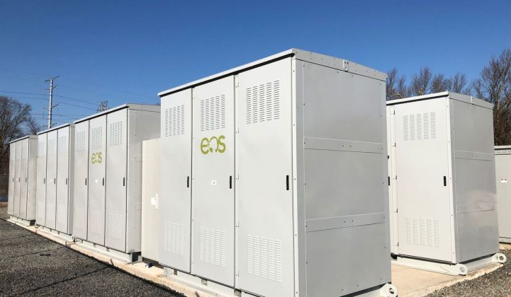 A 300 kW/1,200 kWh installation in New Jersey is one of the early projects Eos uses to show market traction. (Photo: Eos)