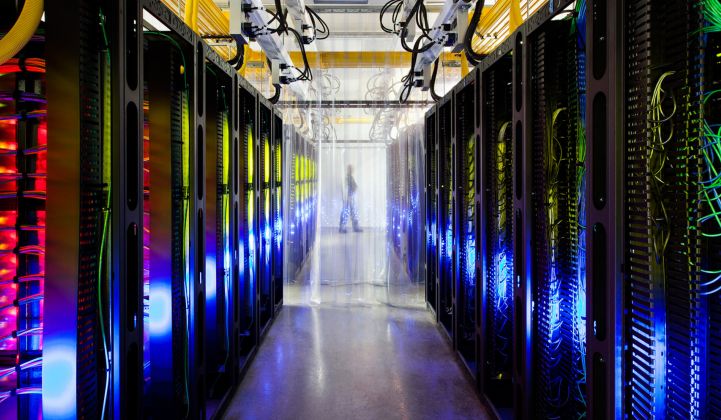 The idea of shifting data center loads for clean energy has seldom been tested in the real world. (Credit: Google)