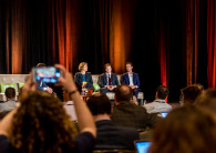 Greentech Media in action at the 2019 Solar Summit, one of our last live events before the pandemic put us all behind screens. 