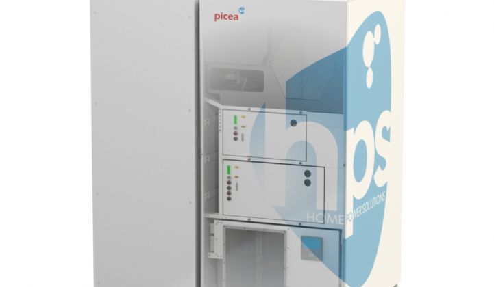 The Home Power Solution hybrid storage unit that combines batteries with fuel cells.