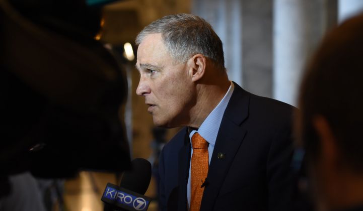 Outside looking in: Inslee is below 2 percent in the polls.