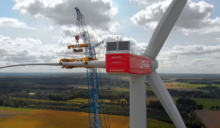 Larger wind turbines have a more muted ecological impact than smaller machines. (Credit: Nordex)