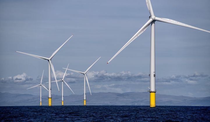 An Orsted offshore wind farm could power the U.K.'s first green hydrogen project. (Credit: Orsted)