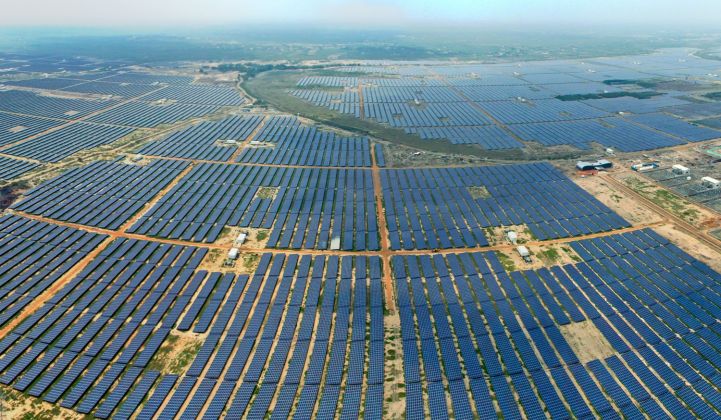 Adani's win includes a 2-gigawatt solar plant, which would tie for the world's largest. (Credit: Adani Green)
