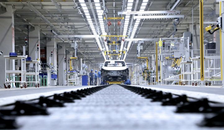 Volkswagen's new Shanghai EV factory, a partnership with local firm SAIC Motors. (Credit: Volkswagen)