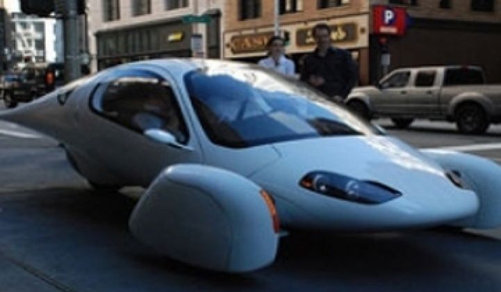 Aptera Pushes Out Three Wheeled Car Until 2010