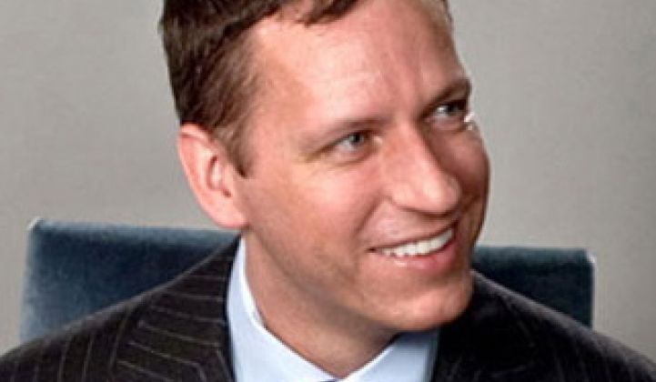 Peter Thiel Doesn’t Like Cleantech VC, Mankind