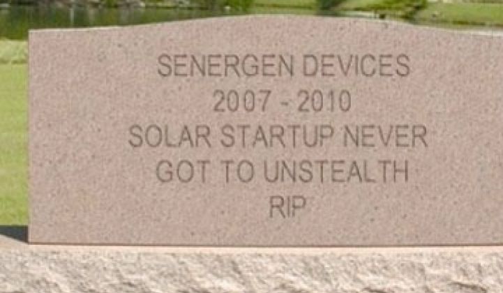 Stealthy Solar Startup Senergen Shuts Down