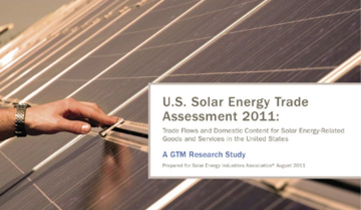 US Solar Industry Was Net Global Exporter by $1.9B in 2010, According to GTM Research and SEIA