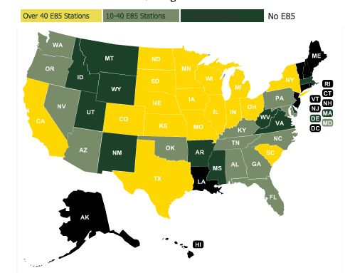 U.S. E85 Pumps by State